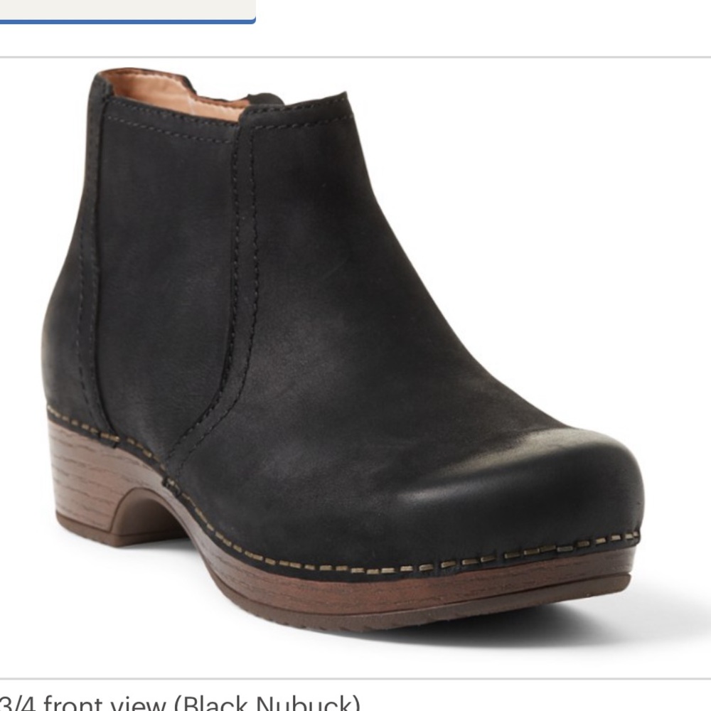 Dansko Barbara Boots Black Nubuck leather size 37